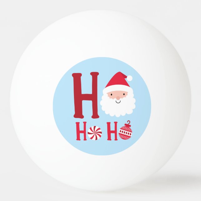 Bolinha De Ping Pong Ho Ho Papais noeis de Natal (Frente)