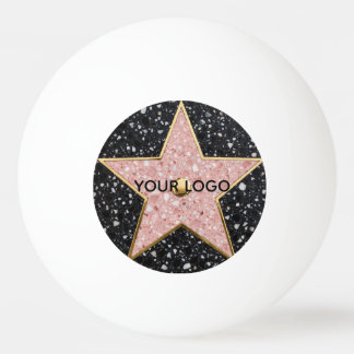 Bolinha De Ping Pong Hollywood Walk of Fame Square Coaster