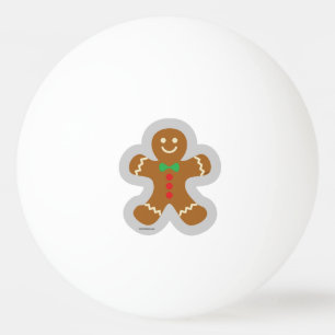 Bolinha De Ping Pong Homem De Pão-Gingerido Fazer Anjo Na Neve
