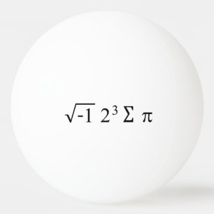 Bolinha De Ping Pong i 8 soma pi Equação de Matemática Engraçada Dia Pi