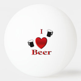 Bolinha De Ping Pong I Heart Beer Design