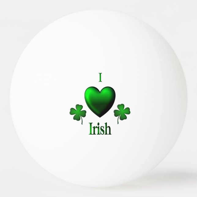 Bolinha De Ping Pong I Heart Irish (Frente)