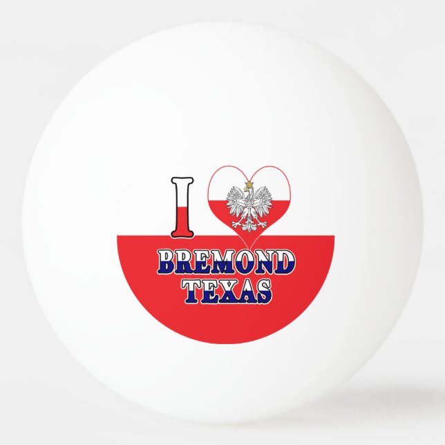 Bolinha De Ping Pong I Heart Love Bremond Texas (Frente)