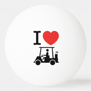 Bolinha De Ping Pong I Heart (Love) Golf Cart