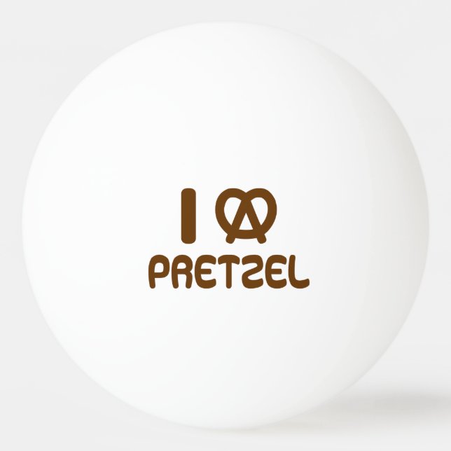 Bolinha De Ping Pong I Heart Pretzel (Frente)