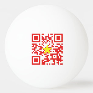 Bolinha De Ping Pong I Love Vietnam (Tôi Yêu Viet Nam) Flag QR