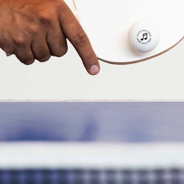 Bolinha De Ping Pong Ícone de nota de música em preto e branco