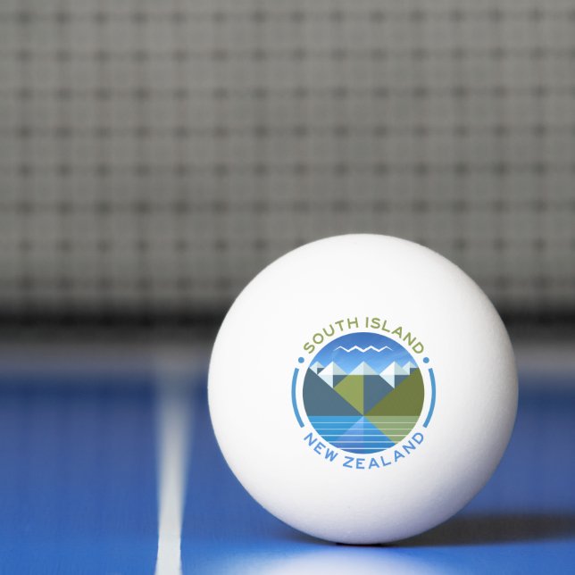 BOLINHA DE PING PONG ILHA DO SUL NOVA ZELÂNDIA (Líquido)