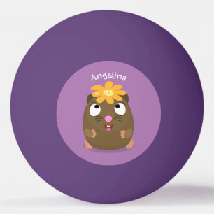 Bolinha De Ping Pong Ilustração animada feliz cota-guiné