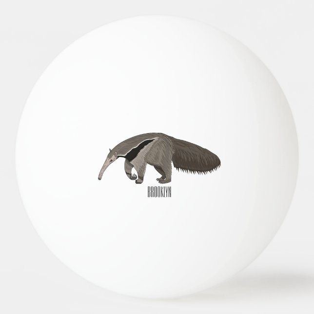 Bolinha De Ping Pong Ilustração de desenho animado (Frente)