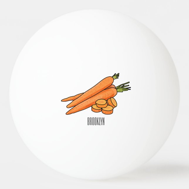 Bolinha De Ping Pong Ilustração de desenho animado (Frente)