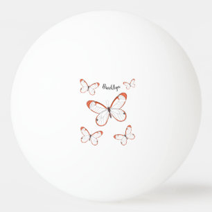 Bolinha De Ping Pong Ilustração de desenho animado da borboleta