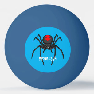 Bolinha De Ping Pong Ilustração de desenho animado da viúva negra assus