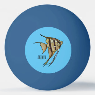 Bolinha De Ping Pong Ilustração de desenho animado de Angelfish