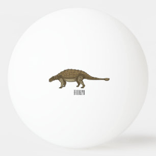 Bolinha De Ping Pong Ilustração de desenho animado de Ankylosaurus