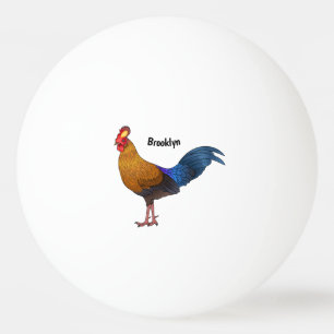 Bolinha De Ping Pong ilustração de desenho animado de ave galo-da-serra