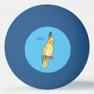 Bolinha De Ping Pong Ilustração de desenho animado de aves Cockatiel