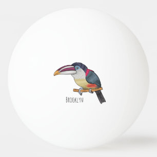 Bolinha De Ping Pong Ilustração de desenho animado de aves do caracari