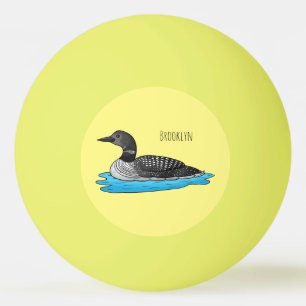 Bolinha De Ping Pong Ilustração de desenho animado de aves soltas