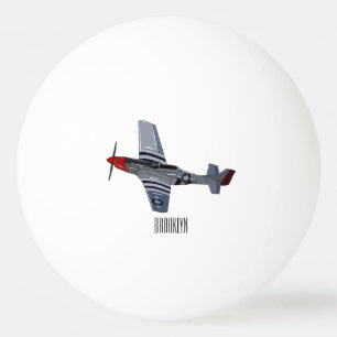 Bolinha De Ping Pong Ilustração de desenho animado de bombardeiro
