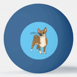 Bolinha De Ping Pong Ilustração de desenho animado de cachorro Chihuahu