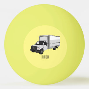 Bolinha De Ping Pong Ilustração de desenho animado de caminhão