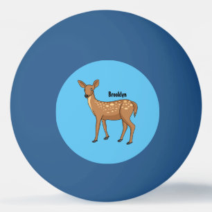 Bolinha De Ping Pong Ilustração de desenho animado de cervo pintado