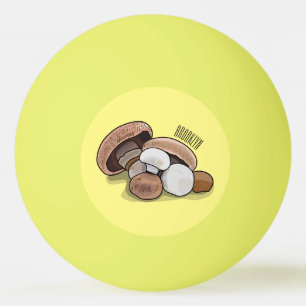 Bolinha De Ping Pong Ilustração de desenho animado de cogumelo
