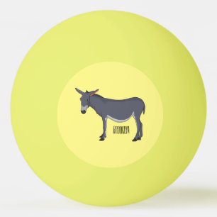 Bolinha De Ping Pong Ilustração de desenho animado de Donkey