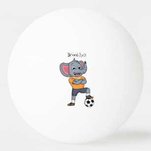 Bolinha De Ping Pong Ilustração de desenho animado de jogador de fute