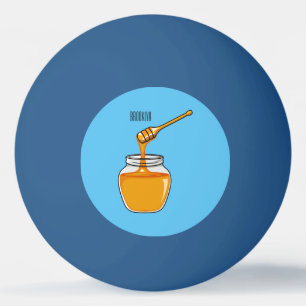 Bolinha De Ping Pong Ilustração de desenho animado de mel