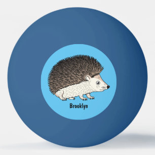 Bolinha De Ping Pong Ilustração de desenho animado de ouriço picante