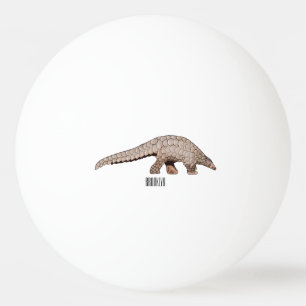 Bolinha De Ping Pong Ilustração de desenho animado de Pangolin