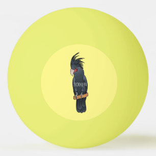 Bolinha De Ping Pong Ilustração de desenho animado de pássaro da palma
