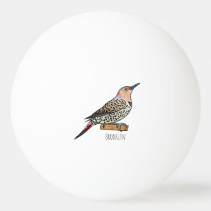 Bolinha De Ping Pong ilustração de desenho animado de pássaro que tremu