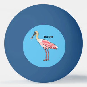 Bolinha De Ping Pong Ilustração de desenho animado de pássaros