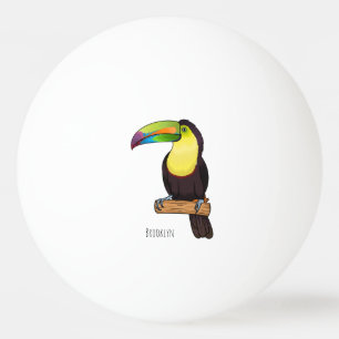 Bolinha De Ping Pong Ilustração de desenho animado de pássaros tucanos