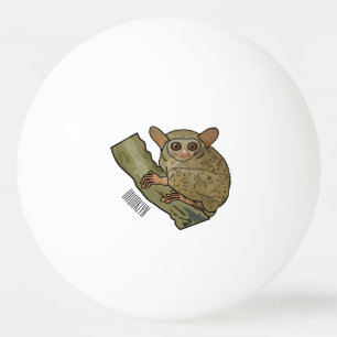 Bolinha De Ping Pong Ilustração de desenho animado de Tarsier