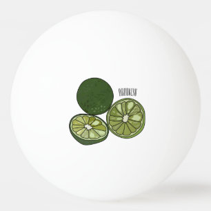 Bolinha De Ping Pong Ilustração de desenho animado do limão Kaffir