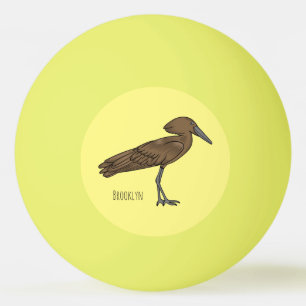 Bolinha De Ping Pong ilustração de desenho animado do pássaro Hamerkop