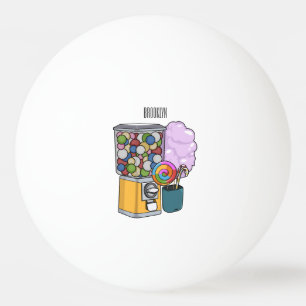 Bolinha De Ping Pong Ilustração de desenho animado doce