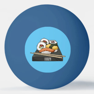 Bolinha De Ping Pong Ilustração de desenho animado Sushi