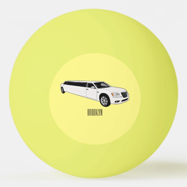 Bolinha De Ping Pong Ilustração de desenho da limusine (Frente)