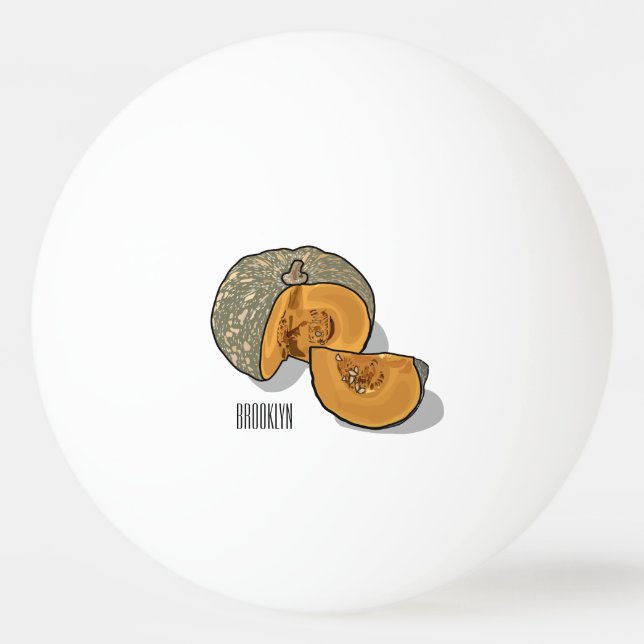 Bolinha De Ping Pong Ilustração de desenho de abóbora (Frente)