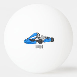 Bolinha De Ping Pong Ilustração de desenho de corrida de Kart