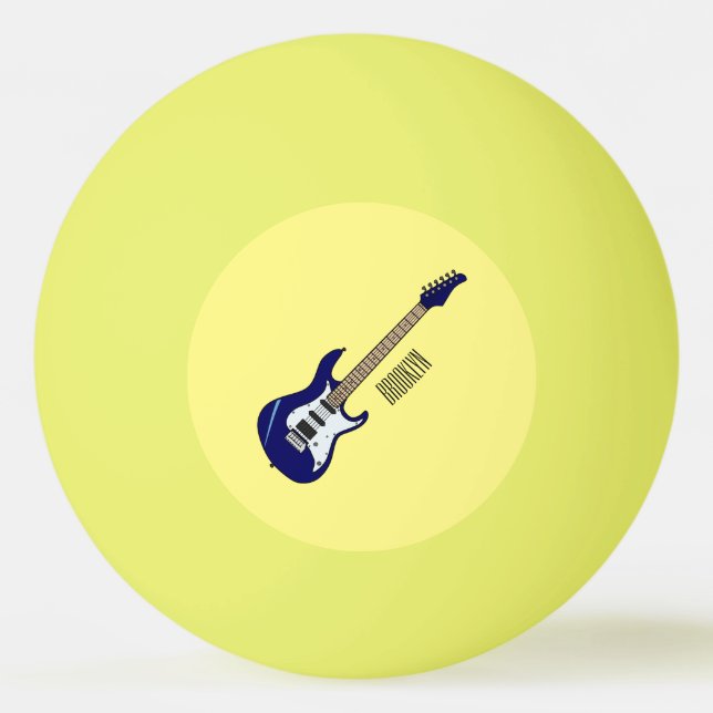 Bolinha De Ping Pong Ilustração de desenho de guitarra elétrica (Frente)