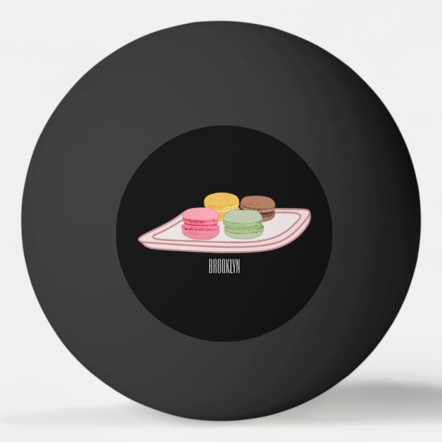 Bolinha De Ping Pong Ilustração de desenho de Macaron (Frente)