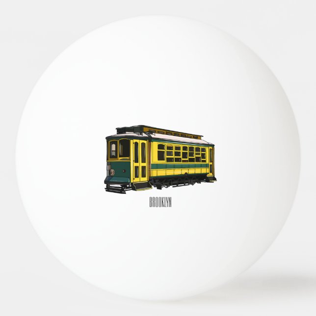 Bolinha De Ping Pong Ilustração de desenho do carrinho de Mata (Frente)