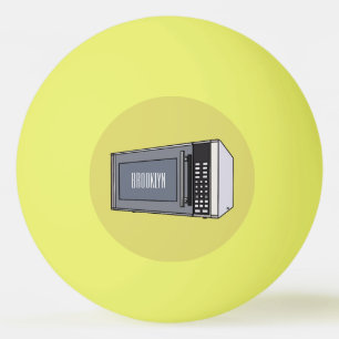 Bolinha De Ping Pong Ilustração de desenho em micro-ondas