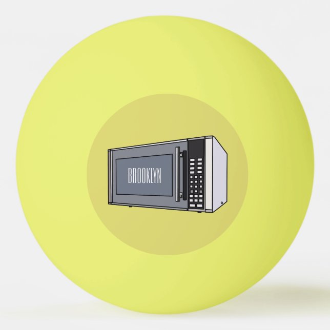 Bolinha De Ping Pong Ilustração de desenho em micro-ondas (Frente)